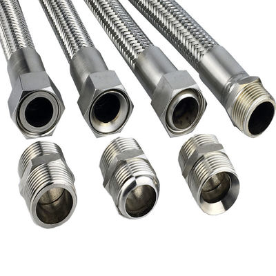Plastic Lined Stainless Steel Flexible Hose Custom 3-12mm Thickness