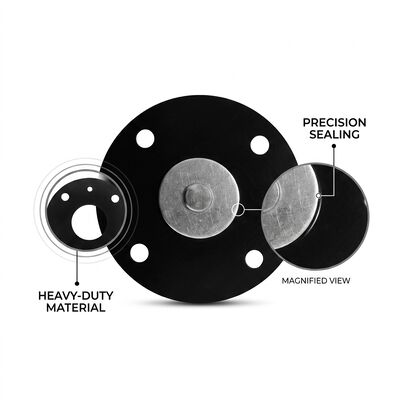 Multi Layer Composite Valve Rubber Diaphragm EPDM PTFE Laminated Chemical Barrier Dual Hardness