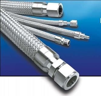 কাস্টম সাইজ PE/PTFE ব্রেইডেড হাইড্রোলিক হোস মেশ বিস্ফোরণ প্রুফ নমনীয় অ্যাসিড ক্ষার প্রতিরোধী পাইপ