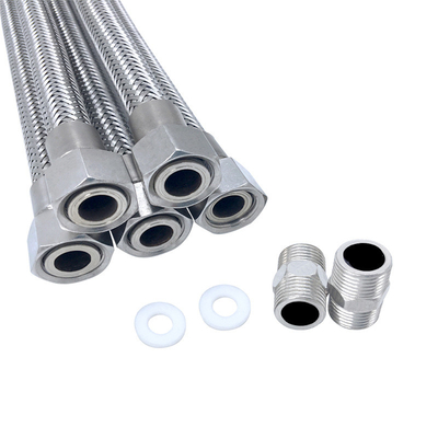 কাস্টম সাইজ PE/PTFE ব্রেইডেড হাইড্রোলিক হোস মেশ বিস্ফোরণ প্রুফ নমনীয় অ্যাসিড ক্ষার প্রতিরোধী পাইপ