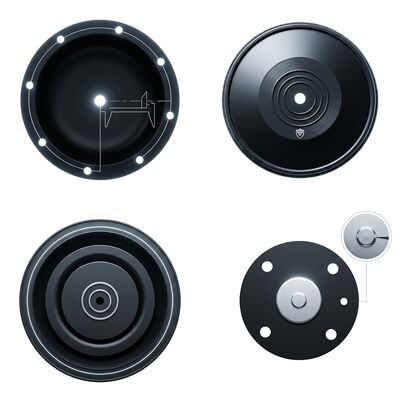 Sulfur Cured Natural Rubber Valve Diaphragm High Elasticity 55 Shore A Pneumatic Actuator OEM